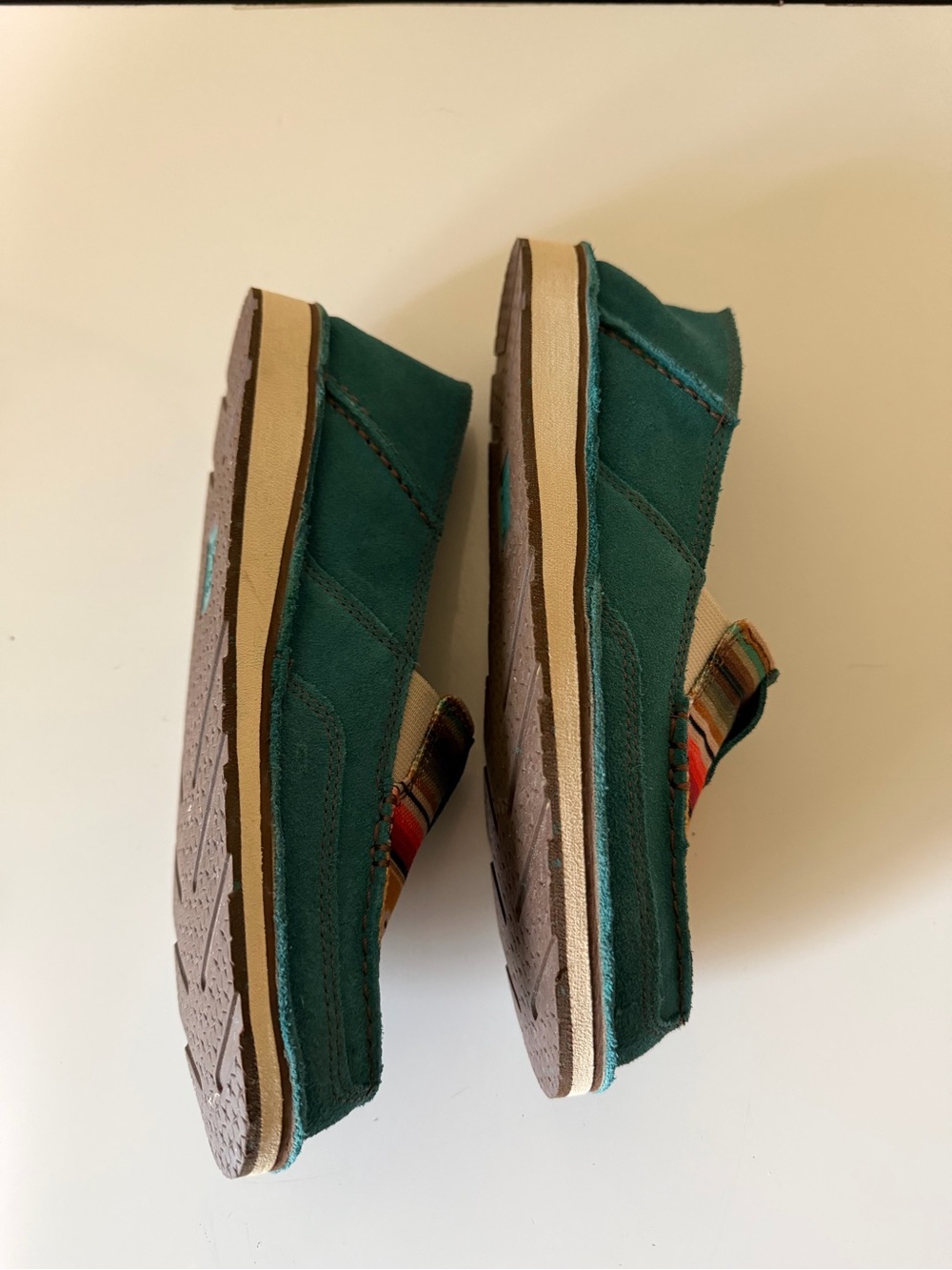 Ariat Cruiser Turquoise Suede Slip-On Flats - Picture 8 of 9